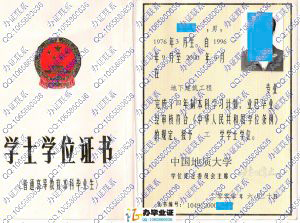 中国地质大学2000年学位证