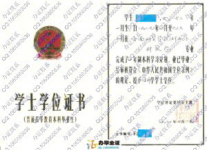 云南财经学院1993年老版学位证