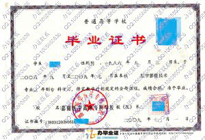 邵阳医学高等专科学校2009年毕业证
