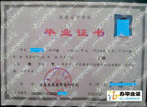 重庆医药高等专科学校2012年毕业证