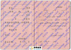 新疆高中毕业证书