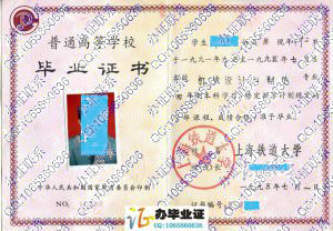 上海铁道大学1995年本科毕业证