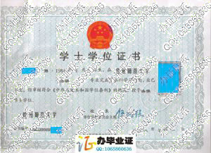 贵州师范大学2008年学士学位证样本