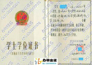 中南政法学院1995年学位证书
