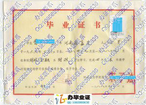 河南财经学院1988年毕业证