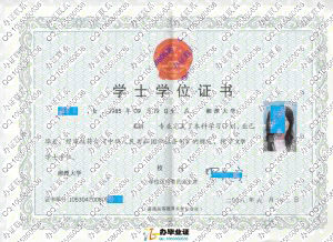 湘潭大学2008年学位证样本