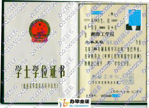 湘潭工学院2001年学位证