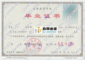 潮汕职业技术学院2008年毕业证
