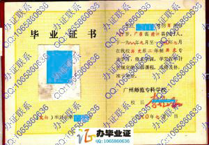 广州师范专科学校1990年毕业证