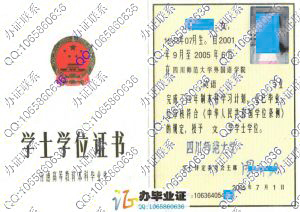 四川师范大学2005年学位证样本