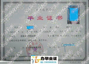 广东外语外贸大学留学生2012年毕业证样本