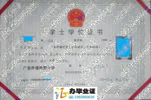 广东外语外贸大学来华留学生12年学位证