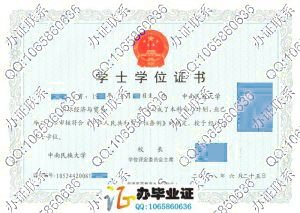 中南民族大学2008年学位证样本