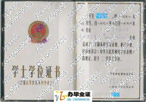 西安建筑科技大学1996年学位证样本