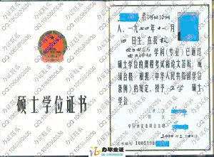 天津大学2000年硕士学位证