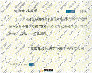 湖南科技大学TEM4证