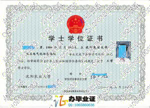 沈阳农业大学2011年学位证