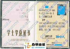 上海理工大学2001年学位证书