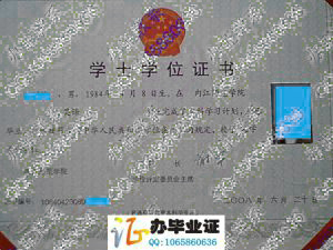 内江师范学院2010年学位证样本