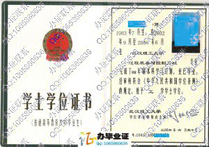 武汉理工大学2006年学位证